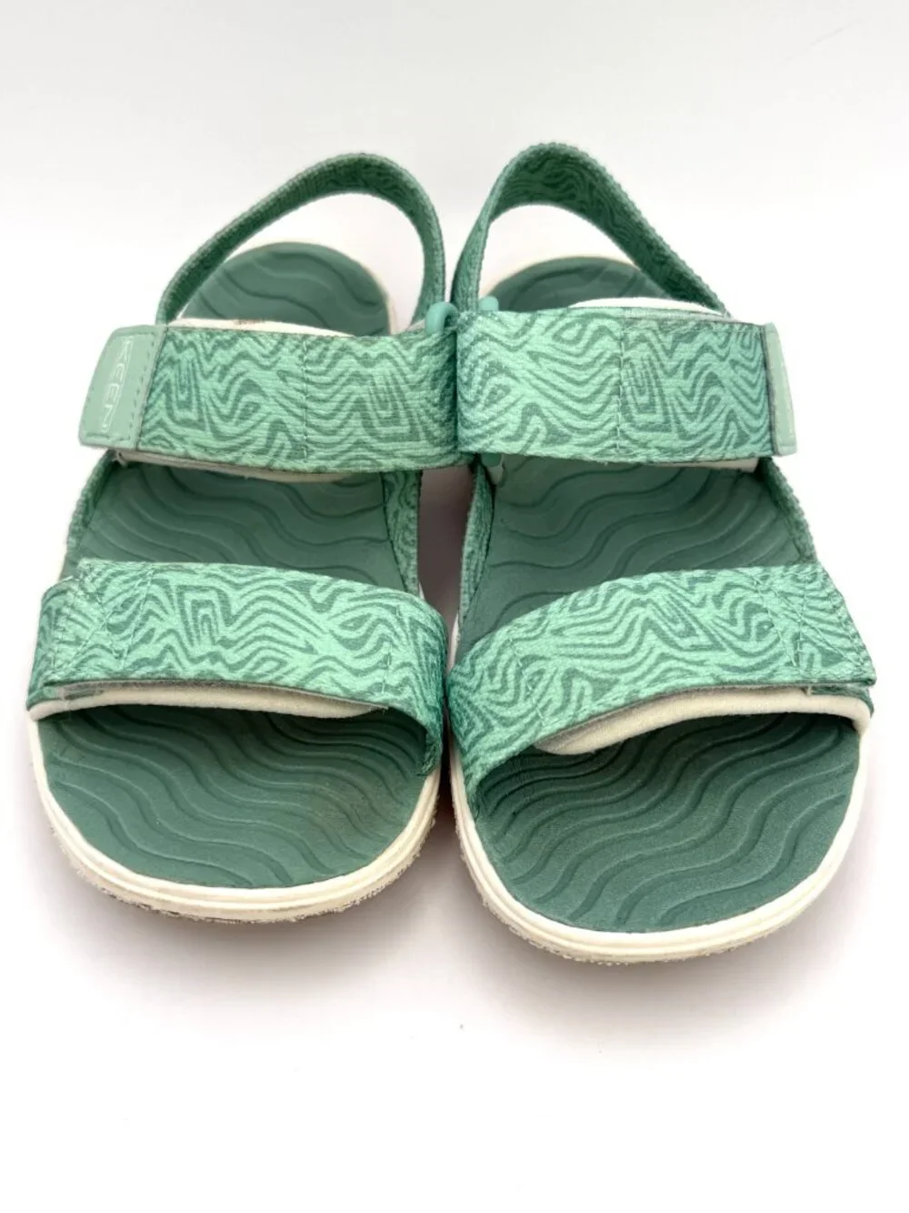 KEEN Elle Backstrap Toddler Sandals Lichen Star White US 10 M